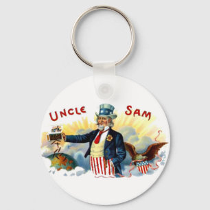 Porte-clés Oncle Sam cigares cru du 4 juillet