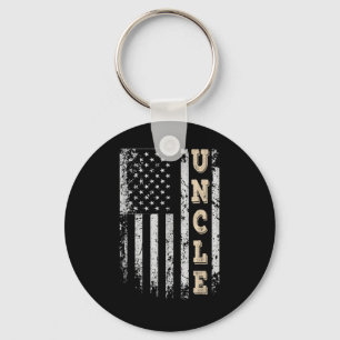 Porte-clés Oncle Vintage Américain Drapeau Fête des pères 4 J
