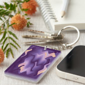 Porte-clés Ondes violettes (Devant droit)