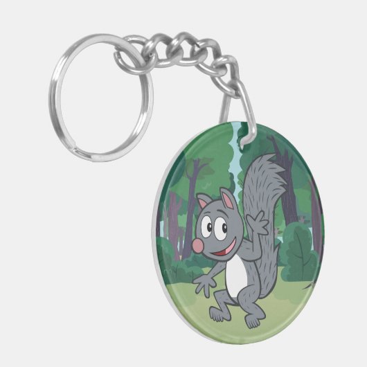 Porte-clés Ondulation grise d'écureuil de Rick | de garde (Devant gauche)