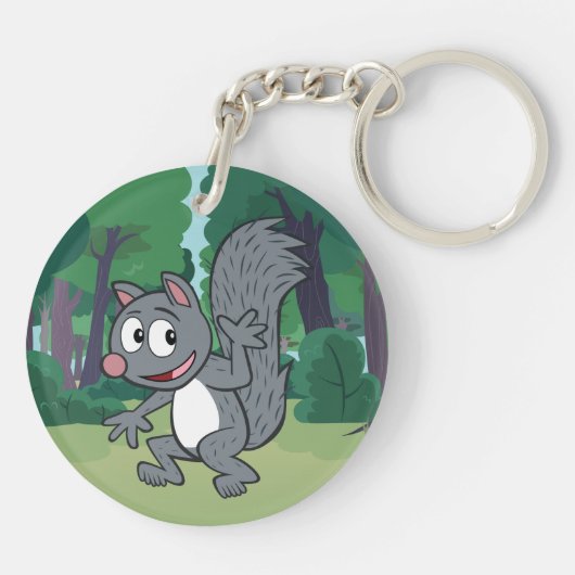 Porte-clés Ondulation grise d'écureuil de Rick | de garde (Dos)