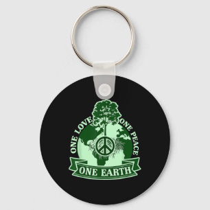 Porte-clés One Love One Peace One Earth Jour des terres mondi
