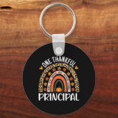 Porte-clés One Thankful Principal Thanksgiving Rainbow Leopar (Recto)