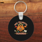 Porte-clés One Thankful Teacher Thanksgiving Turkey Cute Penc (Recto)