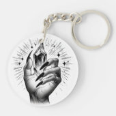 Porte-clés Ongles Noirs Longs & Magie de l'Énergie des Crista (Dos)