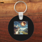 Porte-clés Onglet 2024 Éclipse solaire totale 1 (Recto)