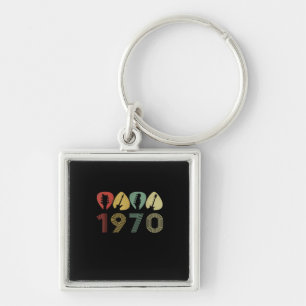 Porte-clés Onglet de guitare guitariste 1970 Anniversaire gui
