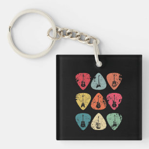Porte-clés Onglet de guitare Retro Vintage pour Guitaristes B