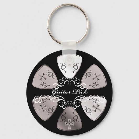 Porte-clés Onglet de guitare Round-W (Recto)