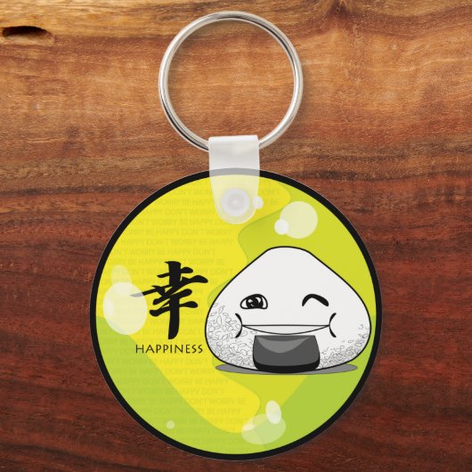 Porte-clés Onichibi - Heureux ! (Recto)