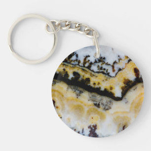 Porte-clés Onyx à dentelle d'argent