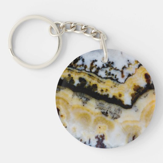 Porte-clés Onyx à dentelle d'argent (Devant)