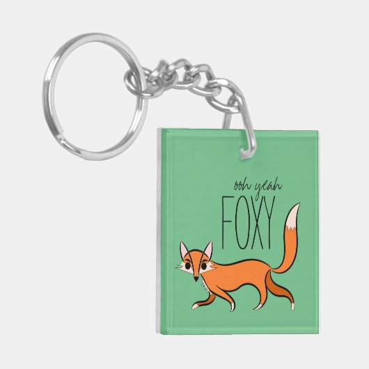 Porte-clés Ooh Ouais Foxy mignon Fox Slogan (Devant gauche)