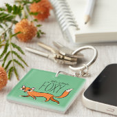 Porte-clés Ooh Ouais Foxy mignon Fox Slogan (Devant Droit)