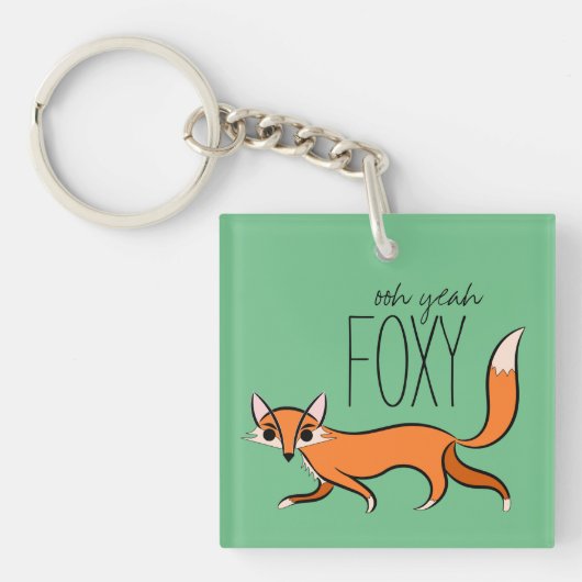 Porte-clés Ooh Ouais Foxy mignon Fox Slogan (Devant)