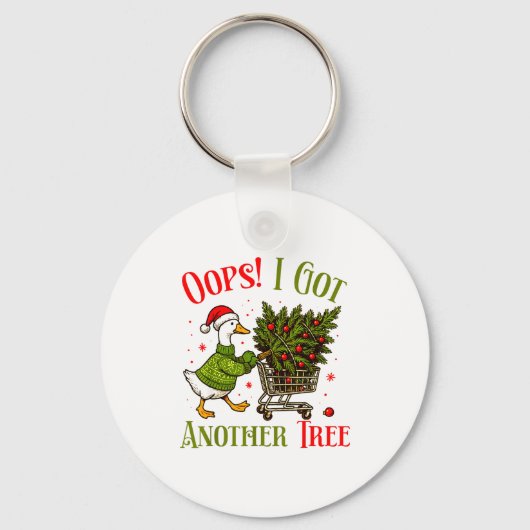 Porte-clés Oops I Got Another Tree Funny Christmas Goose Retr (Recto)