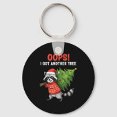Porte-clés Oops I Got Another Tree Funny Raccoon Christmas Qu (Recto)