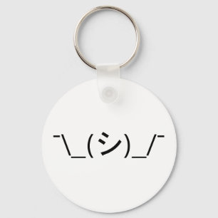 Porte-clés Oops Shrug Emoticon ¯\_(シ)_/¯ Kaomoji japonais