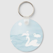 Porte-clés OP Art Blue Swan Drift (Recto)