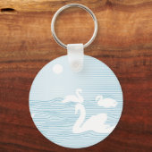 Porte-clés OP Art Blue Swan Drift (Recto)