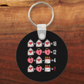 Porte-clés Opérations de la Saint-Valentin Mathématiques de l (Recto)