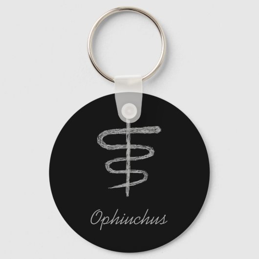 Porte-clés Ophiuchus. Zodiac Connexion en gris. (Recto)