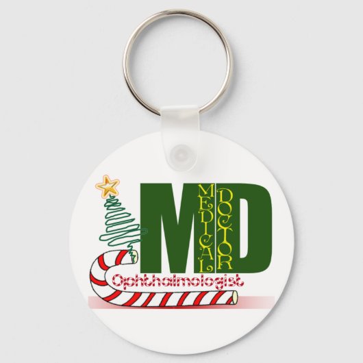 PORTE-CLÉS OPHTALMOLOGUE DE NOËL (Recto)