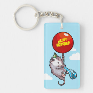 Porte-clés Opossum Capricieux Joyeux Anniversaire ! Ballon Fl