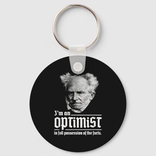 Porte-clés Optimiste Arthur Schopenhauer Pessimisme Pessimist (Recto)