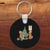 Porte-clés Optometry Gingerbread Christmas Optician Sight Squ (Recto)