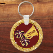 Porte-clés Or Bourgogne, peu coûteux, Cadeaux Cheerleader, (Verso)