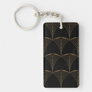 Porte-clés Or, élégant simple et luxueux motif traditionnel