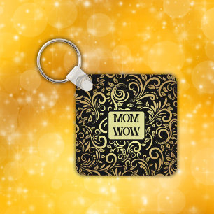 Porte-clés Or et noir - MOM - WOW