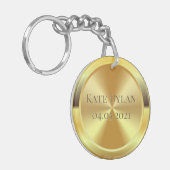 Porte-clés Or gravé sur mesure (Devant gauche)