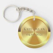 Porte-clés Or gravé sur mesure (Devant)