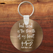 Porte-clés Or Mais Dieu Psaume Bible Verse Bible (Recto)