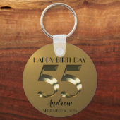 Porte-clés Or métallique 55e anniversaire (Recto)