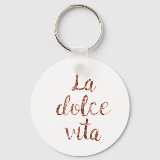Porte-clés Or rose La Dolce Vita (Recto)