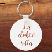 Porte-clés Or rose La Dolce Vita (Recto)