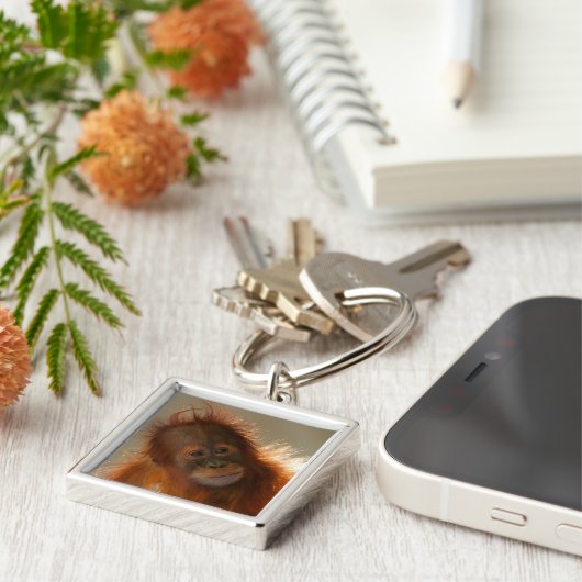 Porte-clés Orang-outan mignon de bébé (Côté)