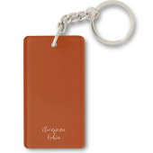 Porte-clés Orange American Robin Peinture Initiales