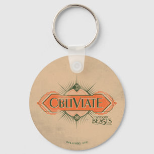 Porte-clés Orange Art Déco Obliviate Spell Graphisme