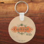 Porte-clés Orange Art Déco Obliviate Spell Graphisme (Recto)