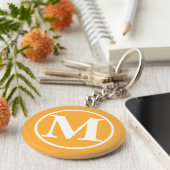 Porte-clés Orange BB monogramme (Côté)