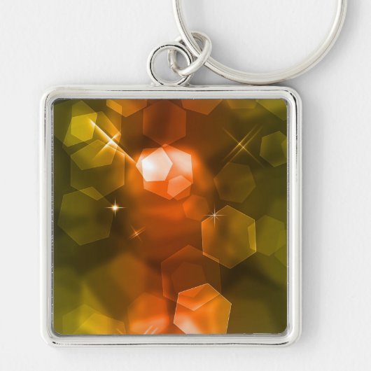 Porte-clés Orange Bokeh Design 1 :: Abstrait Ar Porte - clé (Devant)