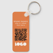 Porte-clés Orange Business Logo QR Code, Entreprise Horizonta (Verso)