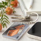 Porte-clés Orange Citroën Mehari (Devant droit)