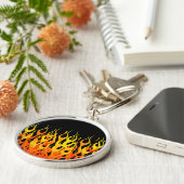 Porte-clés Orange classique emballant des flammes sur le feu (Côté)