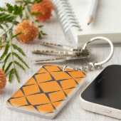 Porte-clés Orange, cool, simple, tendance, forme de chevrons (Devant droit)