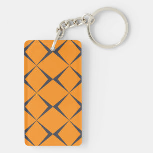 Porte-clés Orange, cool, simple, tendance, forme de chevrons